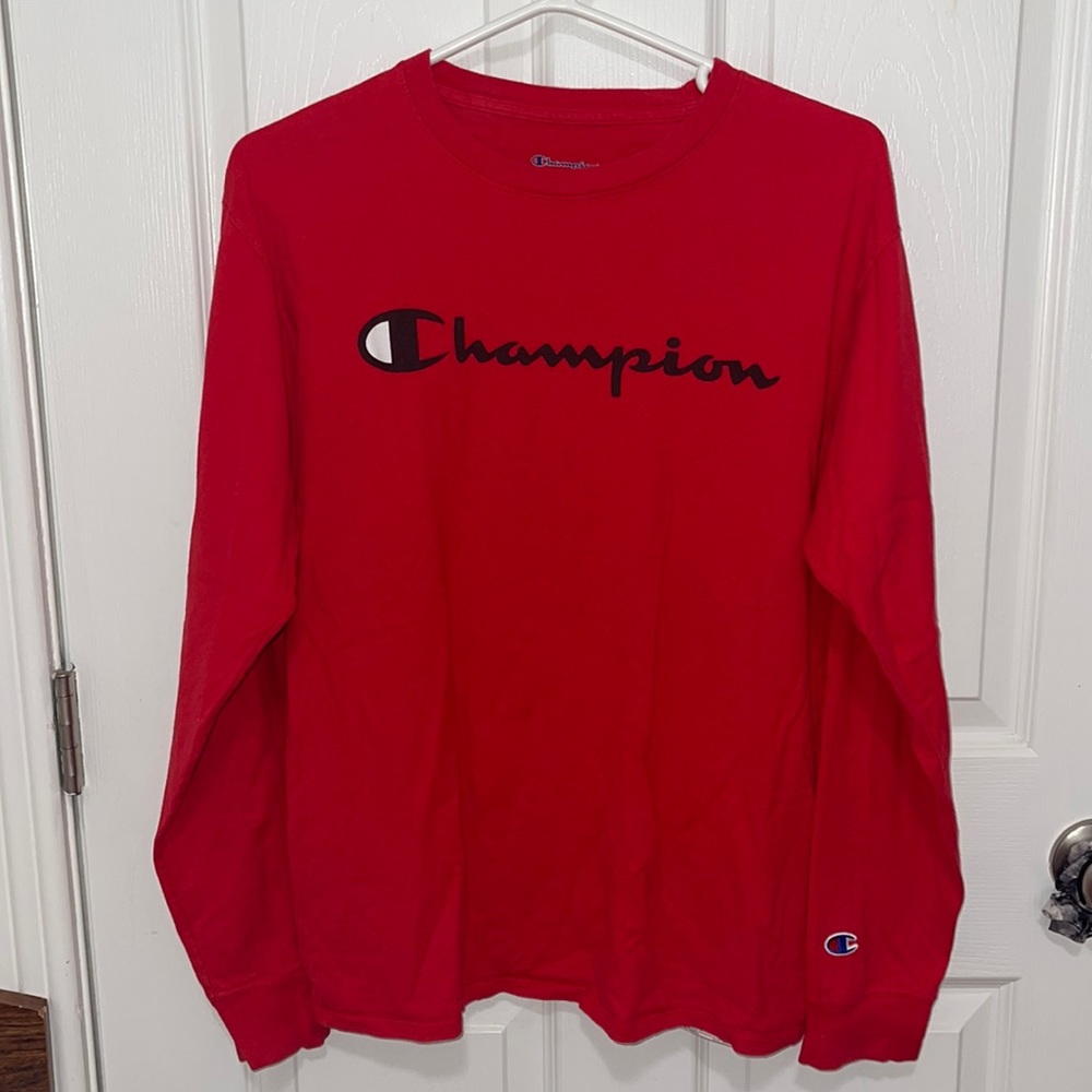 red champion long sleeve